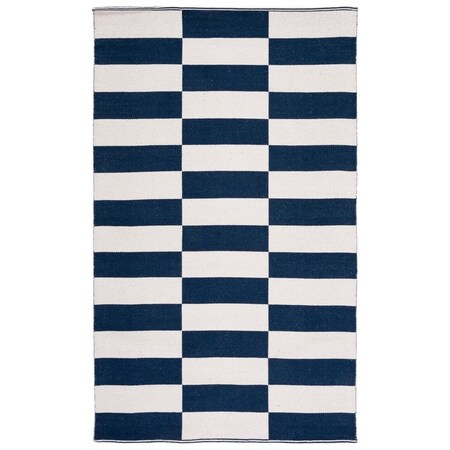 Safavieh 5 x 8 ft. Montauk Hand Woven Rectangle Area Rug Navy & Ivory MTK705N-5